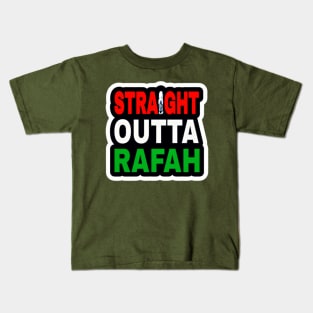 Straight Outta Rafah - Sticker - Front Kids T-Shirt